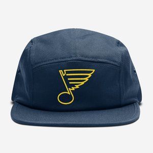 NEW St Louis Blues 5 Panel Camper Strapback Hat NAVY